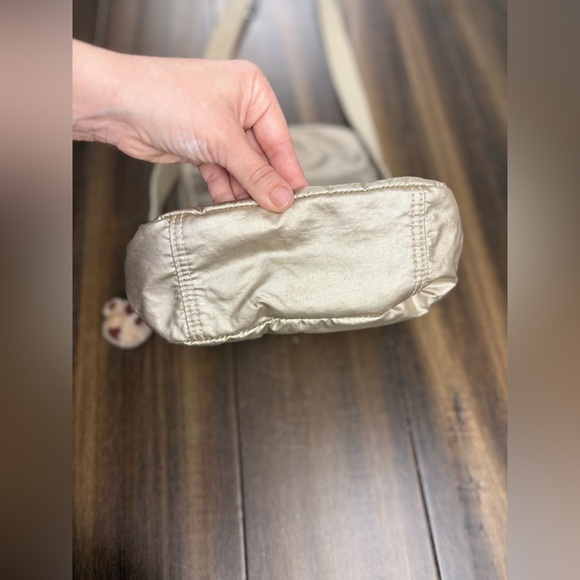 Beige Gold Kipling Crossbody Messenger Purse Handbag Bag Gorilla Keychain y2k - Picture 6 of 8